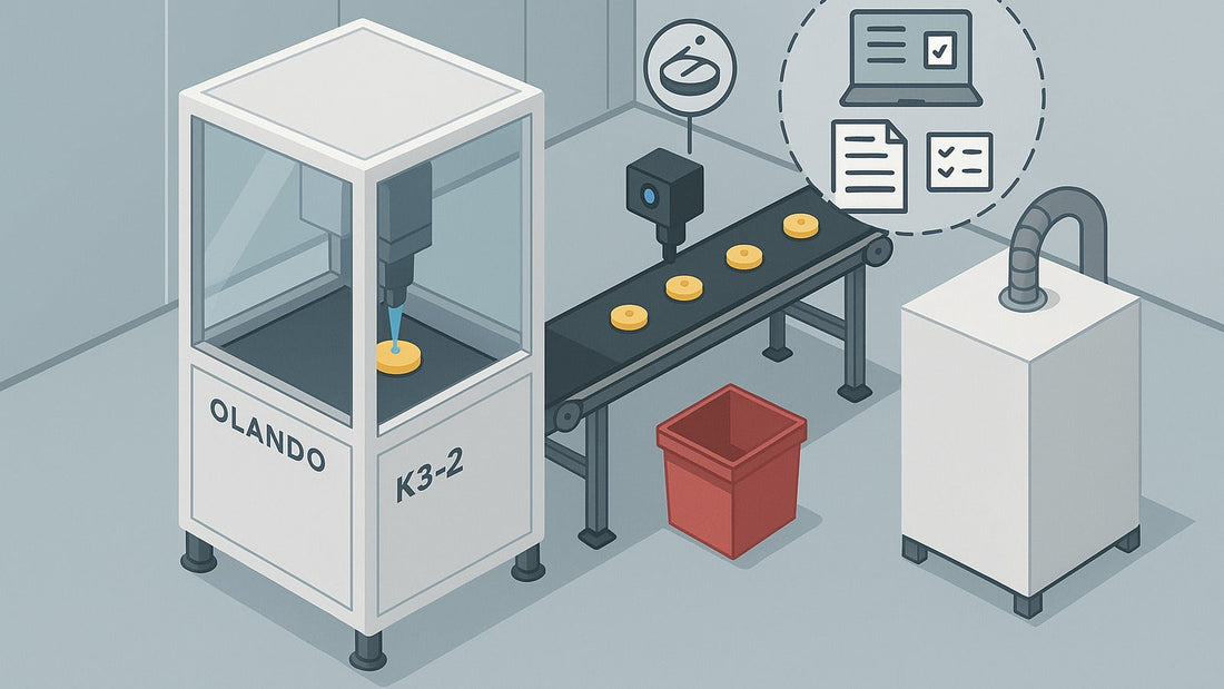 Vision inspection for hole presence/size/position with automatic rejection and electronic records