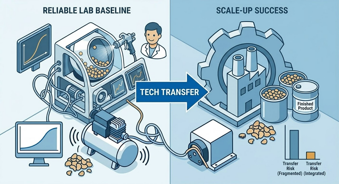 Derisking Tech Transfer: Integrated Feasibility in Lab-Scale Coating