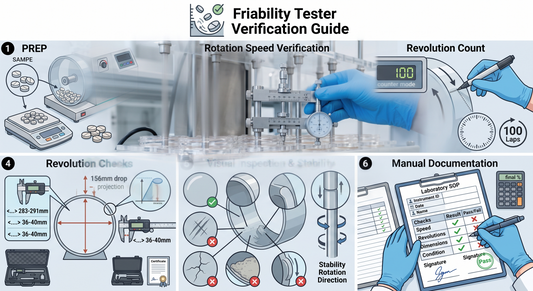 How to Verify a Friability Tester: Drum Speed, Revolution Count and Drum Dimensions (USP <1216>)