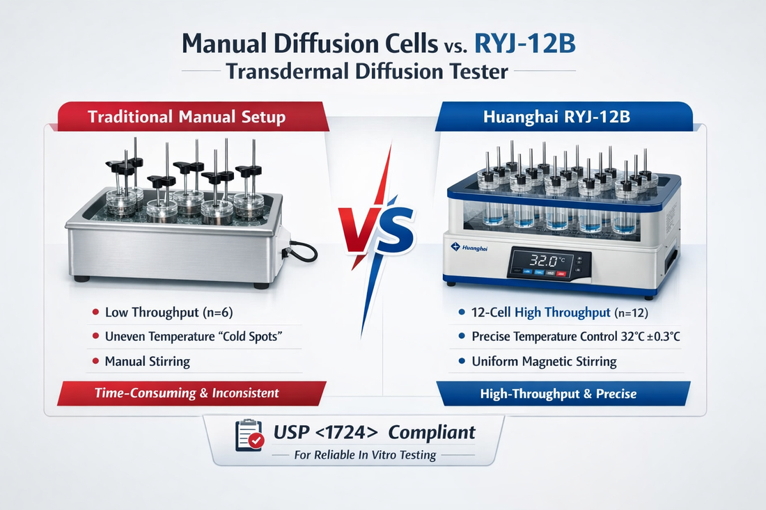 Cell Diffusion Instrument Franz Cell Diffusion Testing: RYJ-12B High-Throughput Guide – Huanghai ...